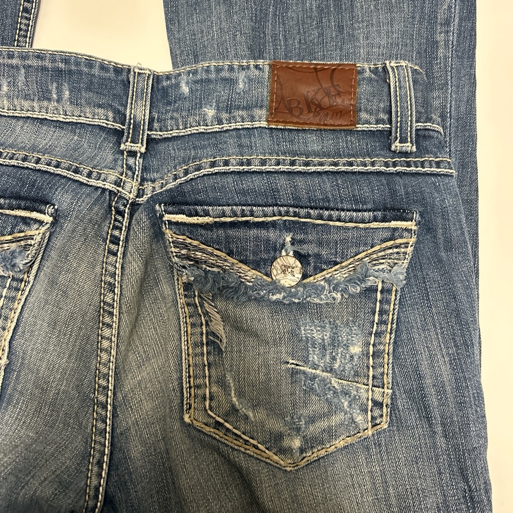 BKE Womens Stella Classic Blue low rise bootcut denim jeans embroidery size 29 - Picture 4 of 9